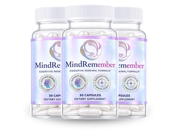 MindRemember daily cognitive wellness capsule three bottle pack